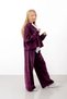 9-15 Years Old Milano Mussness Velvet Girl's Suit-Cherry - 3