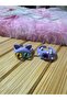 Double Purple Kids Ring Set with Cute Punk Eye Figure – Fixed Size Resin Cartoon Jewelry