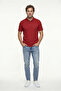 Polo Collar Regular Fit Embroidered Cotton T-Shirt - 5