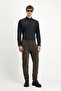 Relaxed Fit Comfortable Cut Lycra Pleated Velvet Trousers