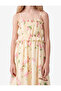 Viscose Blended Floral Strap Chiffon Dress - 3