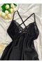 Women's 3-Piece Satin Nightgown Shorts Dowry Set - 3