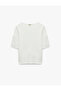 Cotton Lace Detailed Short Sleeve Crew Neck T-Shirt - 5