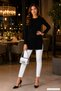Women's Viscose Full Lycra Tunic-Black Glitter - 6