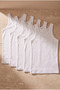 Pack of 5 Basic Thick Strap White Girls' Undershirts