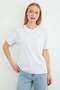 Pearl and Lace Scarf Detailed T-Shirt - 3
