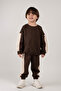 Girls Boys Basic Stripe Detailed Sweatshirt Set Children's Set - 4