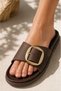 Women's Orthopedic Non-Slip Sole Ultra Comfortable Slippers with Gold Accessories - 4