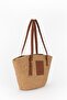 Lenna Mink Large Size Leather Strap Straw Women's Handbag and Shoulder Bag - 7