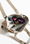Beige Women's 4-Compartment Waterproof Parachute Fabric Adjustable Cross Strap Hand and Shoulder Bag - 7