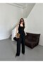Black Square Collar Vest Trousers Suit - 51102 - 4