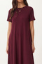 A-Line Summer Knitted Dress Lub0005 Mürdüm - 3