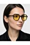 Benx Sunglasses Yellow Glass Polarized Bxgünş9052-06 Sun Youth Geometric Frame - 3
