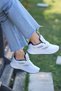 Women's White Black Sneaker Casual Sports Shoes 052
