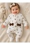 Baby Girl Cotton Romper with Bow Detail and Snap Fasteners, Soft Textured Daily and Seasonal Baby Romper - 2