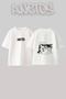 Bts Army Design Back Printed Cotton White Oversize T-Shirt