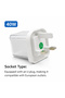 شاحن سريع مزدوج المنفذ DX230 بقوة 40 واط، USB-C PD20W و USB-A QC18W، محول حائط بريطاني آمن ومدمج - 4