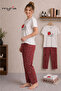 Women's Crew Neck Summer Pajama Set - 2