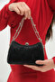Black Wavy Women's Evening Dress Wedding Bag - 6