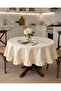Ruffled Round Tablecloth |   Liquid-Proof Cotton Linen |   Dertsiz Tablecloth |   Custom Size Option Available |   Oeko-Tex 100
