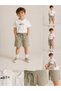 Boy's 100% Cotton Denim Shorts 2-Piece Set Summer Comfortable Non-Sweaty Holiday Stylish Daily Use T-Shirt Combination - 2