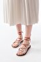 205-01 Silver Ankle Strap Orthopedic Genuine Leather Women's Sandals - 3
