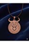 Velvet Copper Taurus Sign Copper Necklace Handmade Boho Spiritual Gift