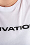 Mode XL Real Big Size Women's T-Shirt Bıs Yaka Wanted U26113 White - 5