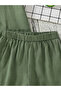 Boys Green Linen-Look Shirt and Shorts Set - 3
