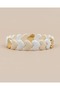 Lovessa Gold Layered Heart Porcelain Plated Elastic Bracelet - 5