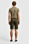 Men's Dark Khaki Woven Shorts 50322320-Vr111 - 4