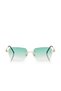 Women's Sunglasses with Uv400 Protection Green Gold Black Silver Color Plg-2124C3 - 3
