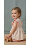 100% Cotton Muslin Baby Girl Double Set - Powder Pink & Ecru Detailed - 2
