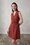 My Fashion Belted Midi Shift Dress
