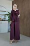 Cleopatra Satin Suit Plum - 3