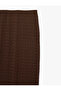 Bürümcük Fabric Textured Slim Fit Midi Pencil Skirt - 5