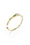 Dextera Bangle Bracelet Round Cut White Sari Gold Color Plated m - 3