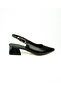 3910 Black Low Heeled Evening Dress Women's Shoes - 2