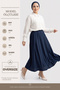 6443 - Comfortable and Stylish Viscose Elastic Waist Cobe Skirt - 2