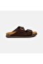 Men's Bitter Brown Double Metal Buckle Suede Slippers - 2