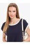 Navy Blue A-Line Knitwear Dress 50324020-Vr033 - 2
