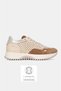 Women's Beige Genuine Natural Leather Eva Sole Lace-Up Sneaker Casual Shoes