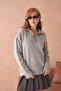 Women's Polo Neck Oversize Knitwear Sweater - 5