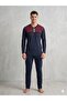 Men's V-Neck Long Sleeve Comfortable Pajama Set