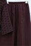 Single Button Belted Skirt with Pockets Embossed Patterned Jacquard Suit - Plum - 2