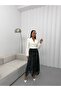 Women's Shawl Pattern Asymmetrical Long Tulle Skirt - 5