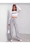 3-Piece Women's Wide-Leg Sweatpants 3-Pack - Black Gray Navy Blue - Comfortable Cut High-Waisted Sweatpants - 4