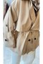 New Season Zr Women's Windbreaker Detailed Belted Short Beige Trench Coat - 2