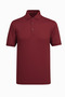Men's Polo Collar Corn Cotton Short Sleeve Buttoned Embossed Detailed Kagi Claret Red T-Shirt - 5311 - 2