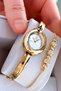 Oval Case Gold Color Adjustable Clamp Cord Women's Wristwatch with Special Box.Hmby2066C1 - 5